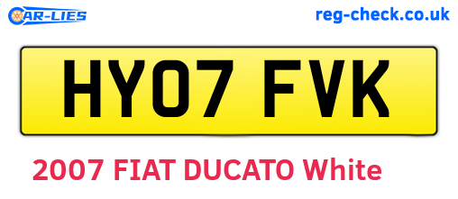 HY07FVK are the vehicle registration plates.