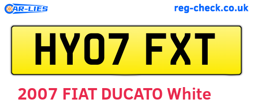 HY07FXT are the vehicle registration plates.