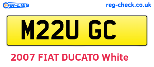M22UGC are the vehicle registration plates.