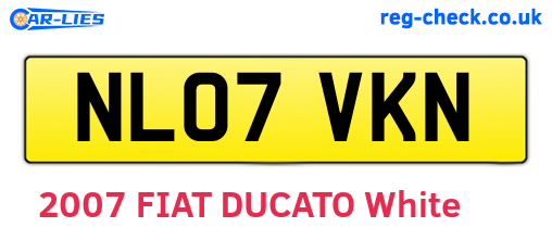 NL07VKN are the vehicle registration plates.