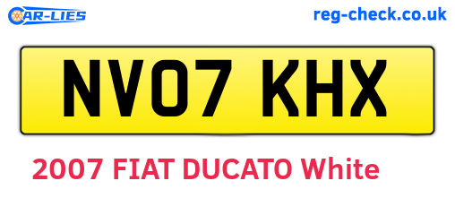 NV07KHX are the vehicle registration plates.