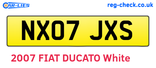 NX07JXS are the vehicle registration plates.
