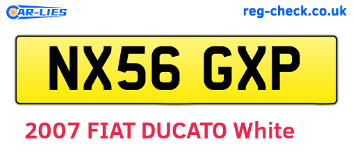 NX56GXP are the vehicle registration plates.