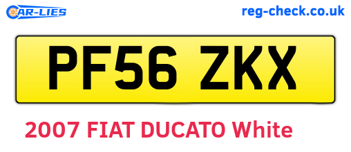 PF56ZKX are the vehicle registration plates.