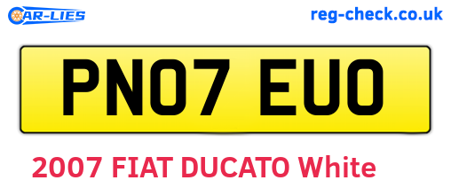 PN07EUO are the vehicle registration plates.