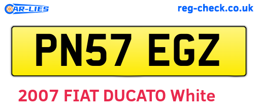 PN57EGZ are the vehicle registration plates.