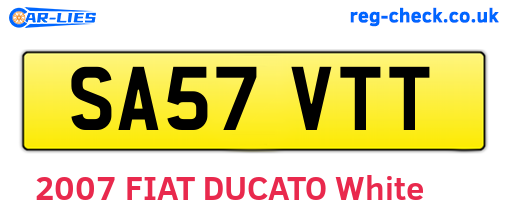 SA57VTT are the vehicle registration plates.