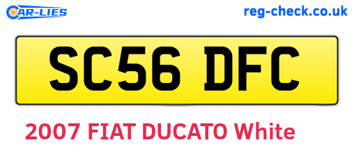 SC56DFC are the vehicle registration plates.