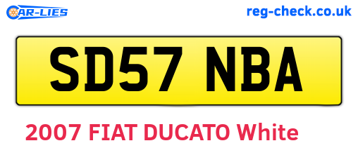 SD57NBA are the vehicle registration plates.