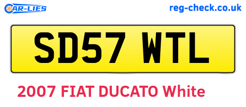 SD57WTL are the vehicle registration plates.