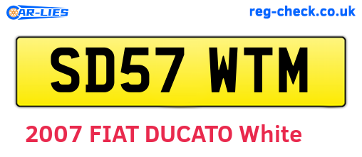 SD57WTM are the vehicle registration plates.