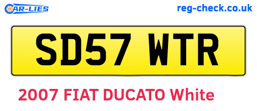 SD57WTR are the vehicle registration plates.