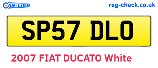 SP57DLO are the vehicle registration plates.