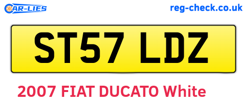 ST57LDZ are the vehicle registration plates.
