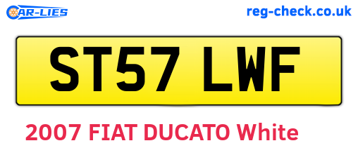 ST57LWF are the vehicle registration plates.
