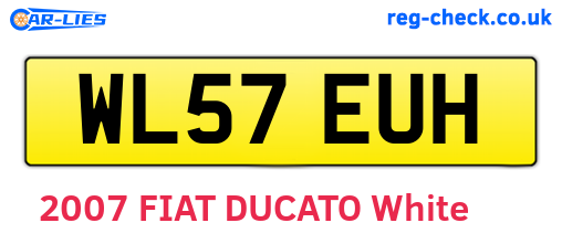 WL57EUH are the vehicle registration plates.