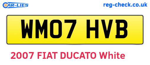 WM07HVB are the vehicle registration plates.
