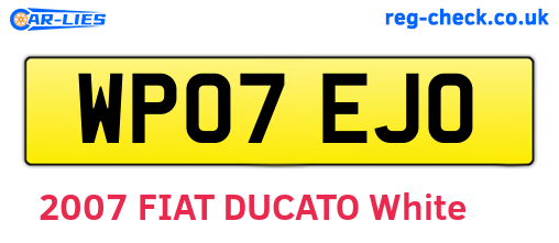 WP07EJO are the vehicle registration plates.
