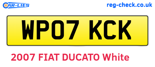WP07KCK are the vehicle registration plates.