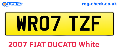 WR07TZF are the vehicle registration plates.