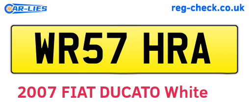 WR57HRA are the vehicle registration plates.
