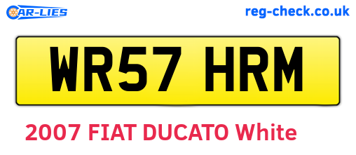 WR57HRM are the vehicle registration plates.