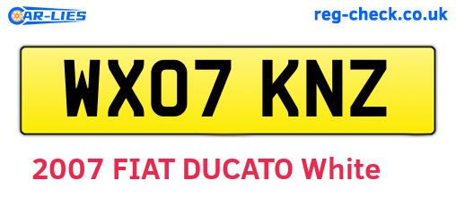 WX07KNZ are the vehicle registration plates.
