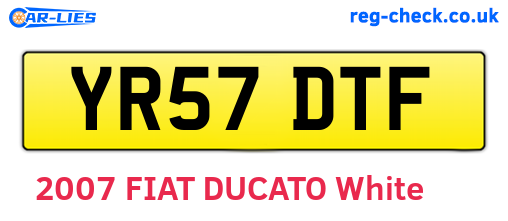 YR57DTF are the vehicle registration plates.