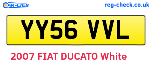 YY56VVL are the vehicle registration plates.