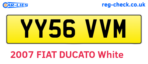 YY56VVM are the vehicle registration plates.