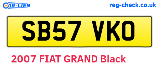 SB57VKO are the vehicle registration plates.