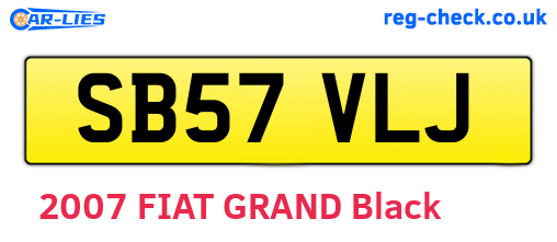 SB57VLJ are the vehicle registration plates.