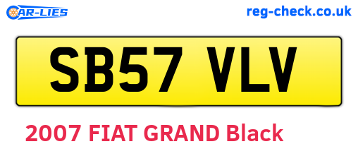 SB57VLV are the vehicle registration plates.