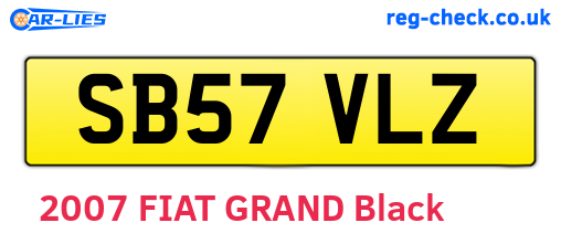 SB57VLZ are the vehicle registration plates.