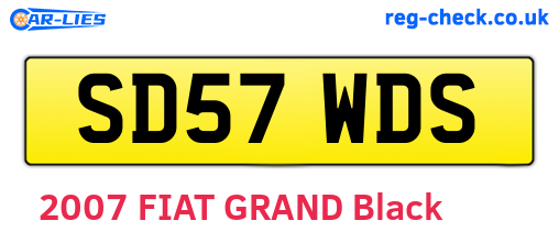SD57WDS are the vehicle registration plates.