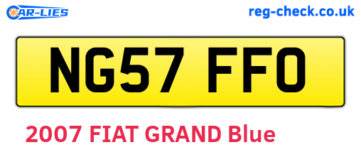 NG57FFO are the vehicle registration plates.