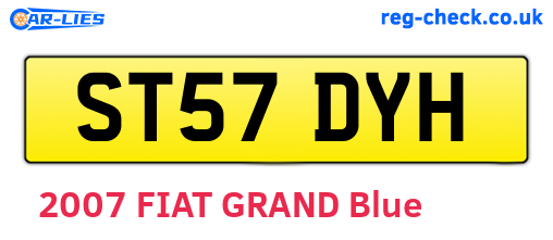 ST57DYH are the vehicle registration plates.
