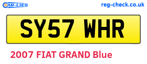 SY57WHR are the vehicle registration plates.
