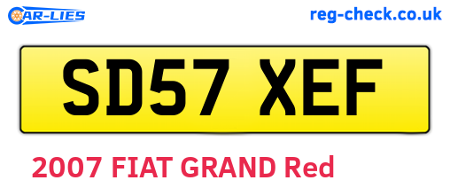 SD57XEF are the vehicle registration plates.