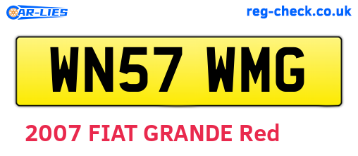 WN57WMG are the vehicle registration plates.