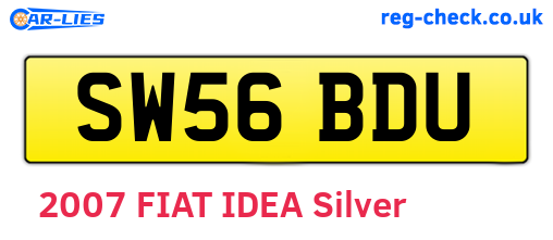 SW56BDU are the vehicle registration plates.