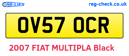 OV57OCR are the vehicle registration plates.