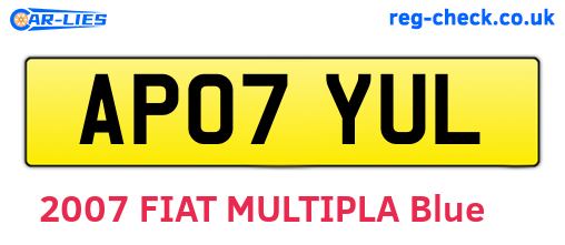 AP07YUL are the vehicle registration plates.