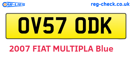 OV57ODK are the vehicle registration plates.