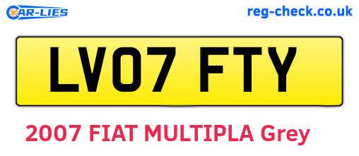 LV07FTY are the vehicle registration plates.
