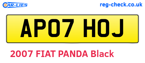 AP07HOJ are the vehicle registration plates.
