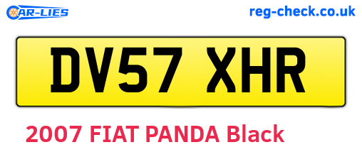 DV57XHR are the vehicle registration plates.