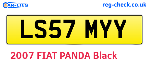 LS57MYY are the vehicle registration plates.