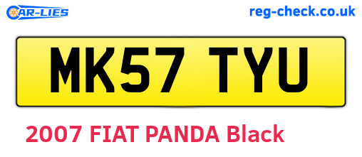 MK57TYU are the vehicle registration plates.