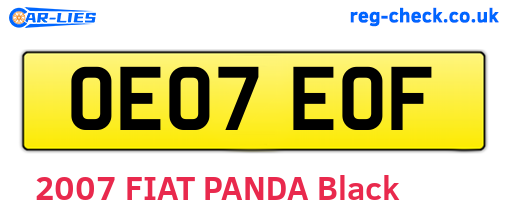 OE07EOF are the vehicle registration plates.